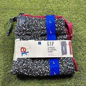 Gap 2-Pack Flannel Pant Floral / Red Women’s Size L 100% Cotton NEW